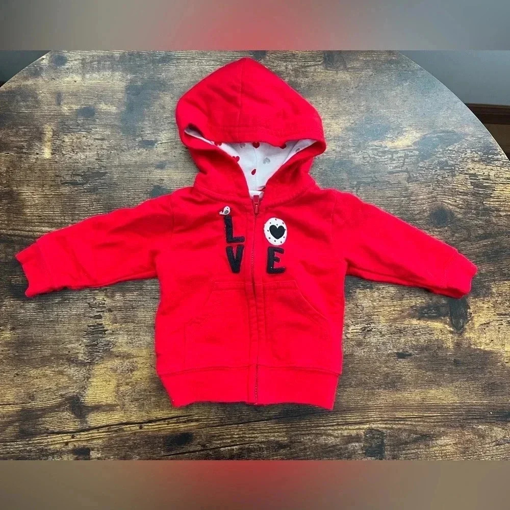 just one you made by Carter’s | Valentines Day, infant hoodie. Size: 3M.
